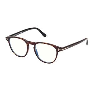 New Tom Ford Eyeglasses FT5899-B 052 Dark Havana/Clear Blue Light Block 48mm
